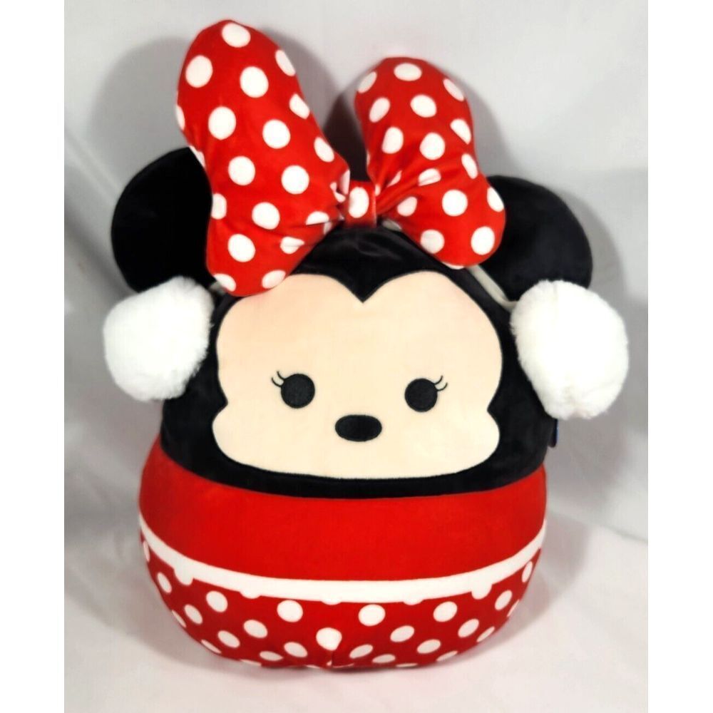 12" DISNEY Squishmallow MINNIE MOUSE ear muffs Christmas Holiday‎ Winter w/tag